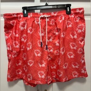 Shorefun Beach Swim Trunk by Southern Tide Sunset Coral Size XXL